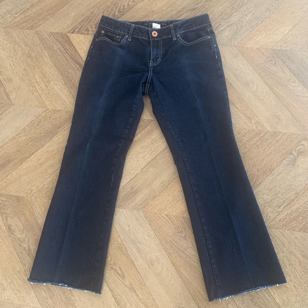 Banana Republic raw hem curvy boot cut cropped jeans size 29